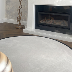 Cheshire Silk Cotton Rug/Black Border